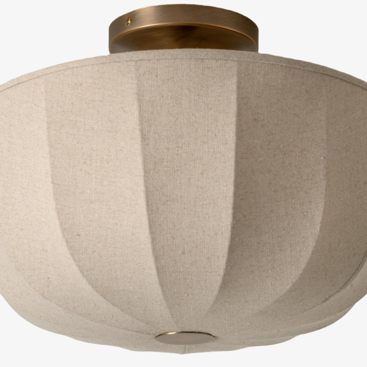 Loomis Satin Linen Flush Pendant Light – Contemporary Style Ceiling Light for Living Rooms and Entryways | Esilora