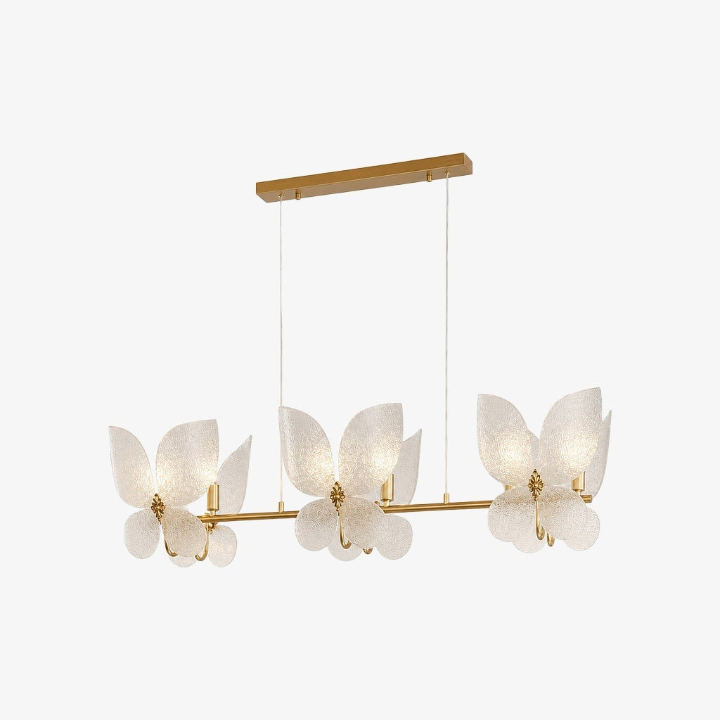 Lucenda Butterfly Chandelier - Gold Acrylic French Vintage Statement Light for Kitchen Island | Esilora