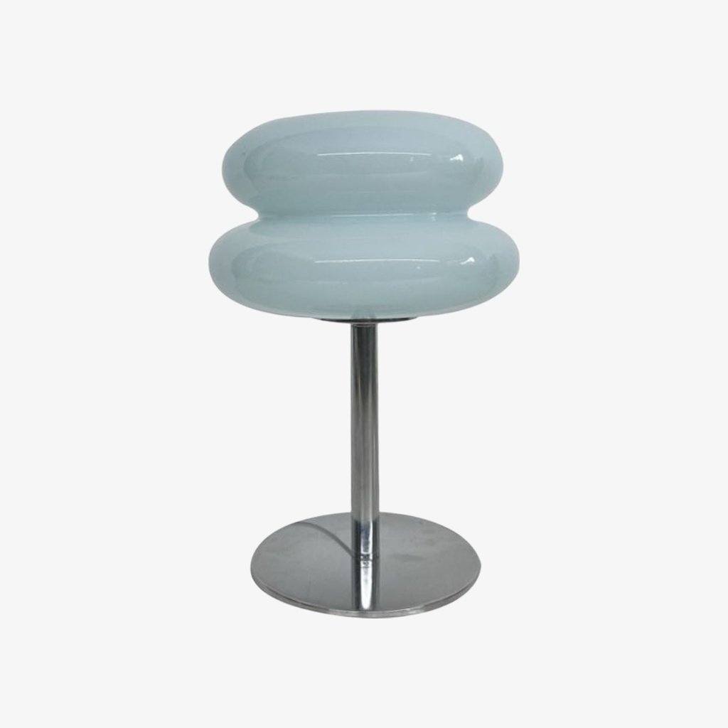 Glasentro Bauhaus-bordslampa med geometrisk glasdesign, modern accent för vardagsrum N12 | Esilora