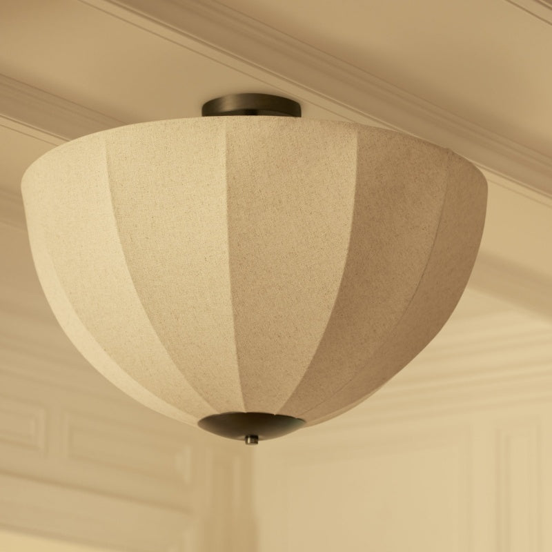 Lumarys Sculptural Fabric-Wrapped Pendant Light Organic Botanical Style for Living Room | Esilora