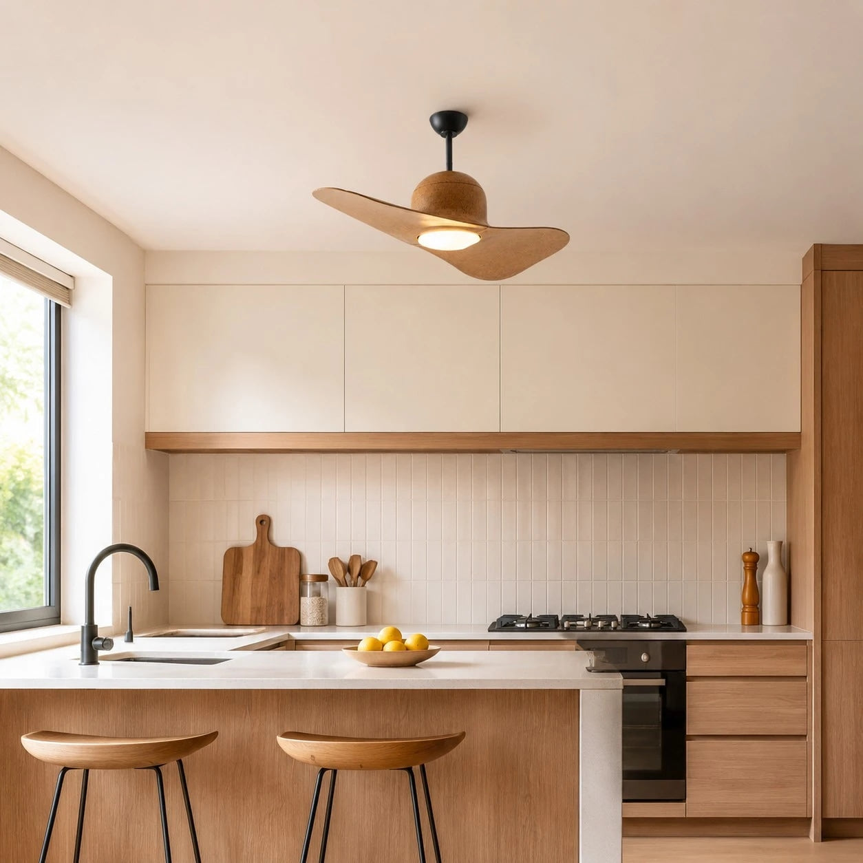 Luce per ventilatore da soffitto a due pale Hat | Esilora