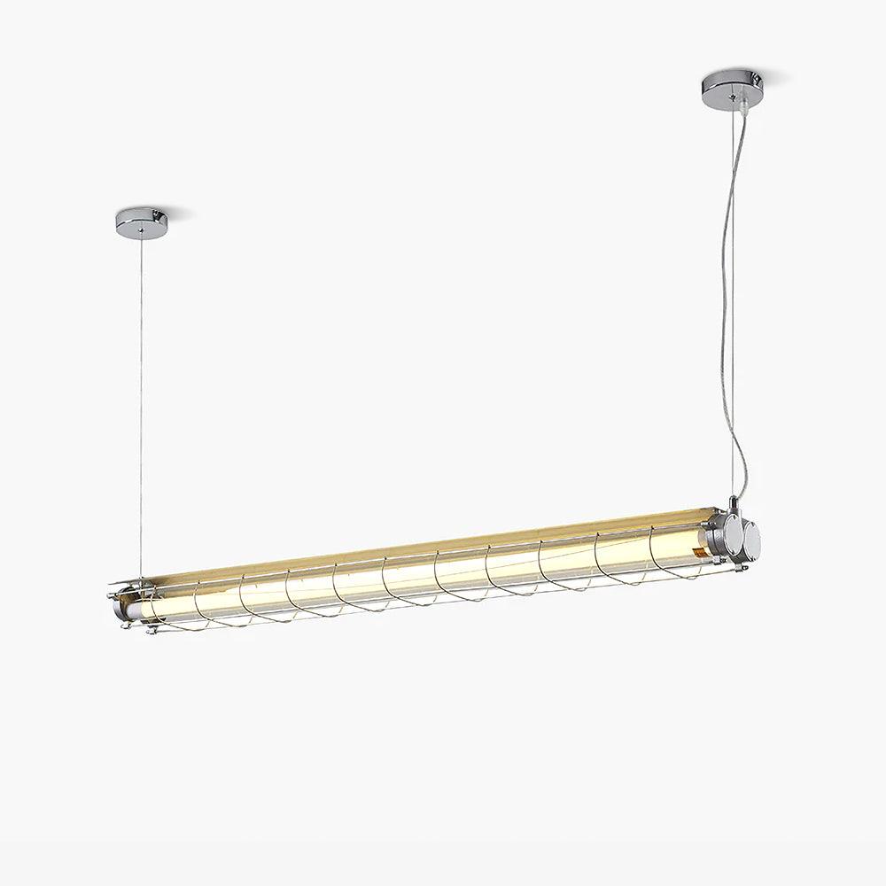 Artisan Glass Linearity Chandelier Iron Metal Glass Polished Silver Finish | Esilora