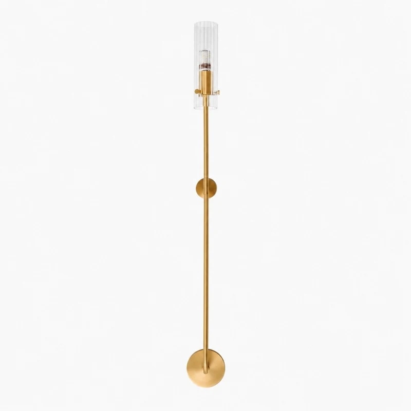 Long Copper and Glass Wall Sconce | Esilora