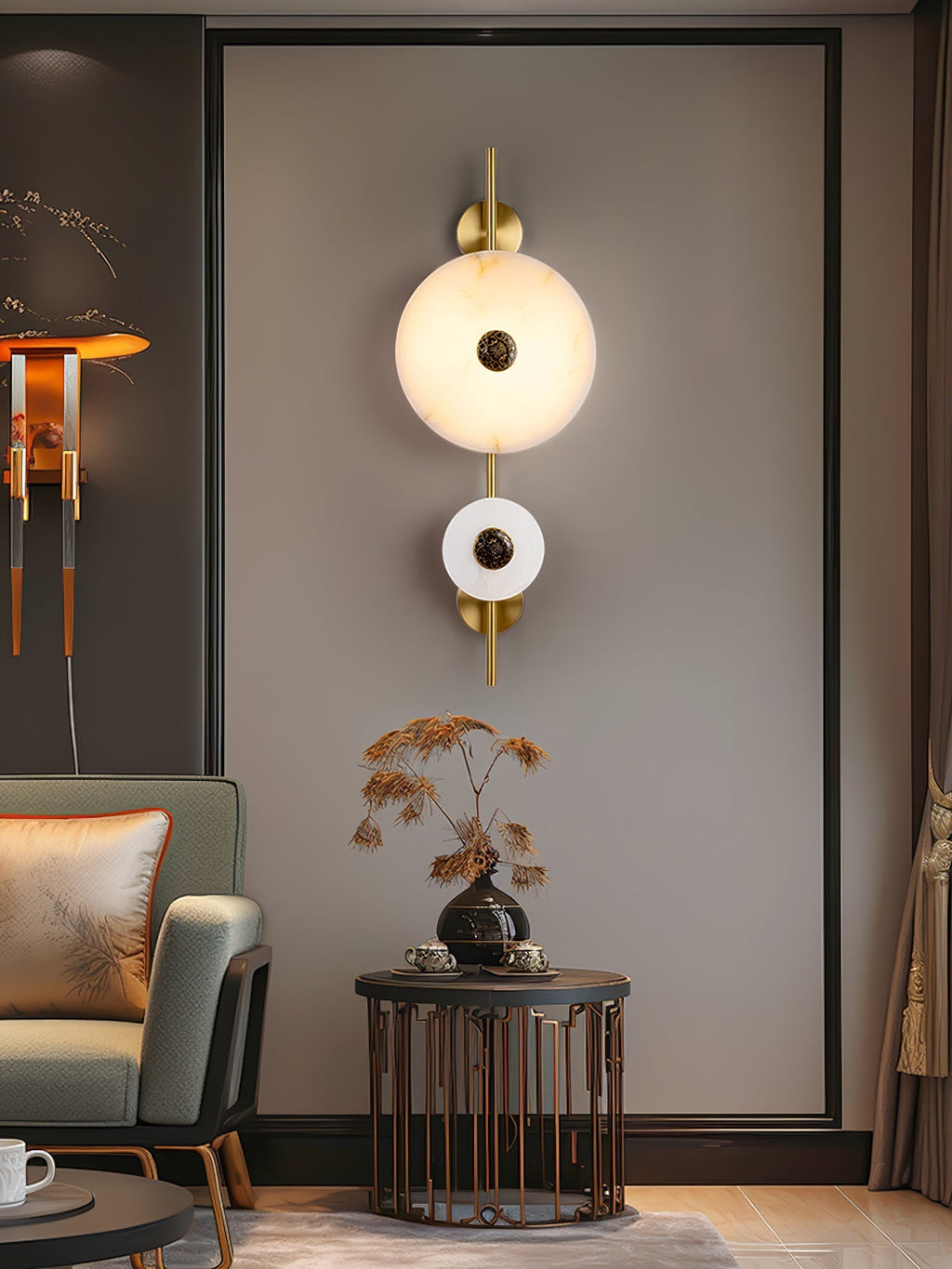 Alabaster Eclipse Wall Light | Esilora