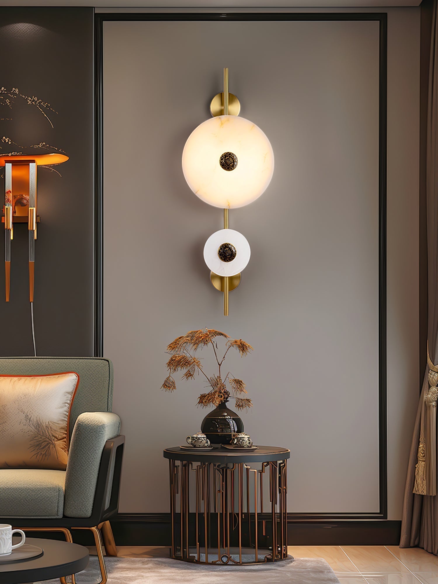 Alabaster Eclipse Wall Light | Esilora