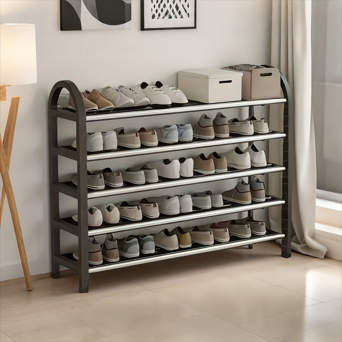 Space-Saving Shoe Rack with 5 Tiers - Esilora