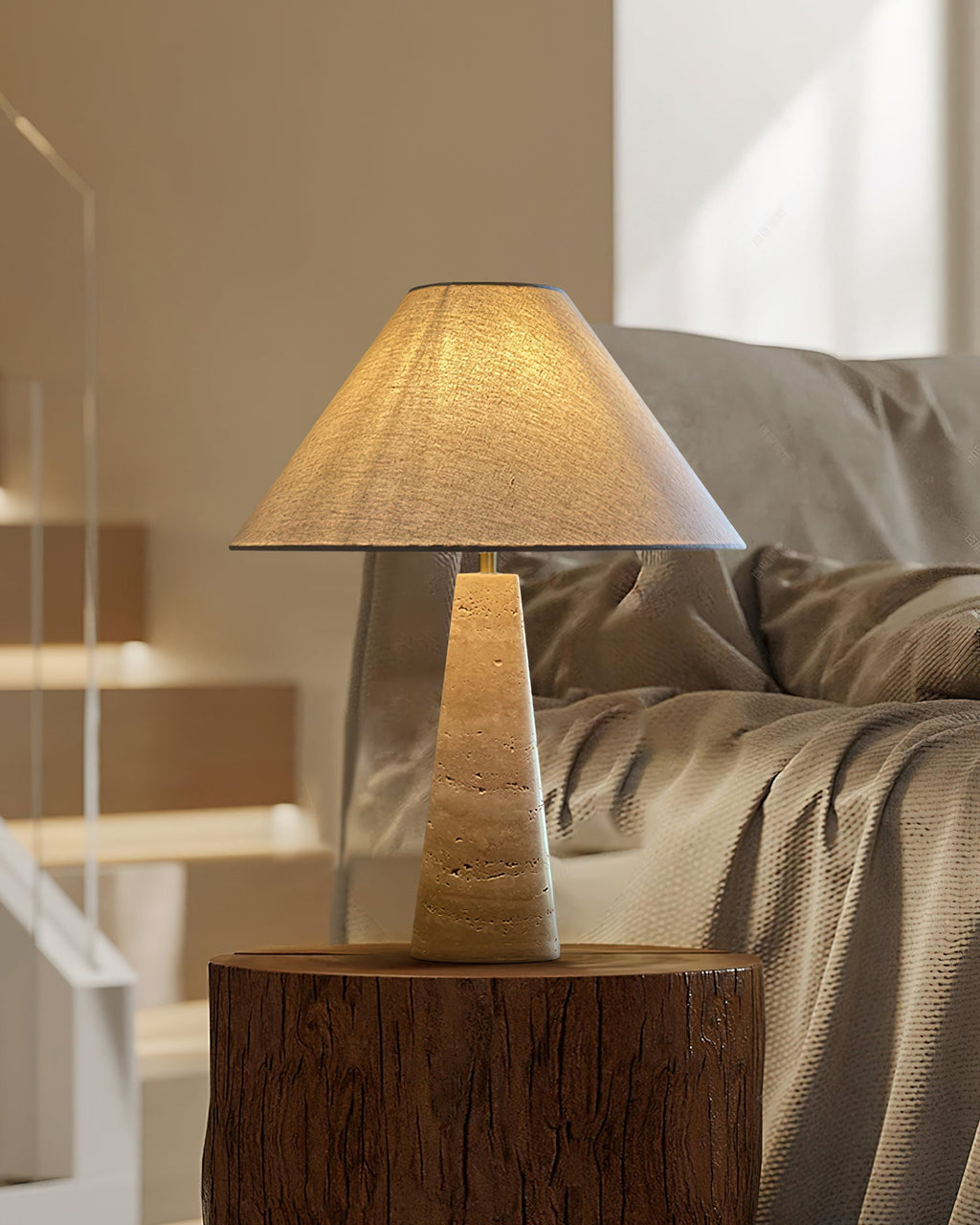 Lulu Travertine Table Lamp | Esilora