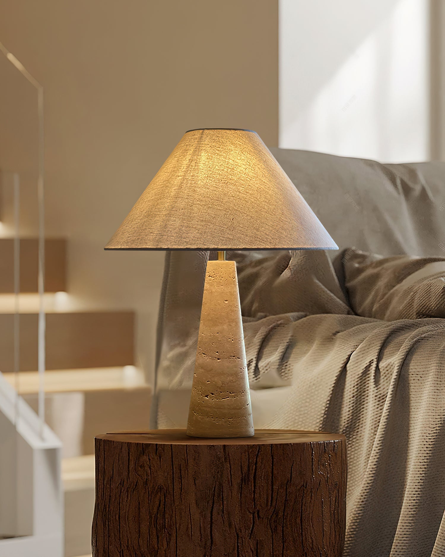 Lulu Travertine Table Lamp | Esilora