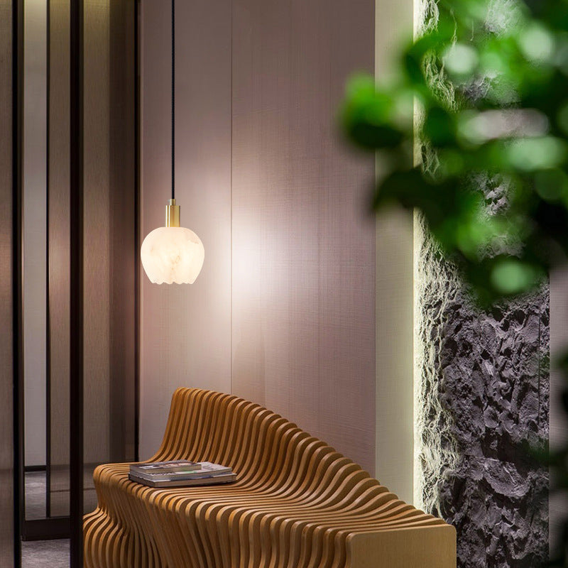 Modern Minimalist Alabaster Pendant Light | Esilora