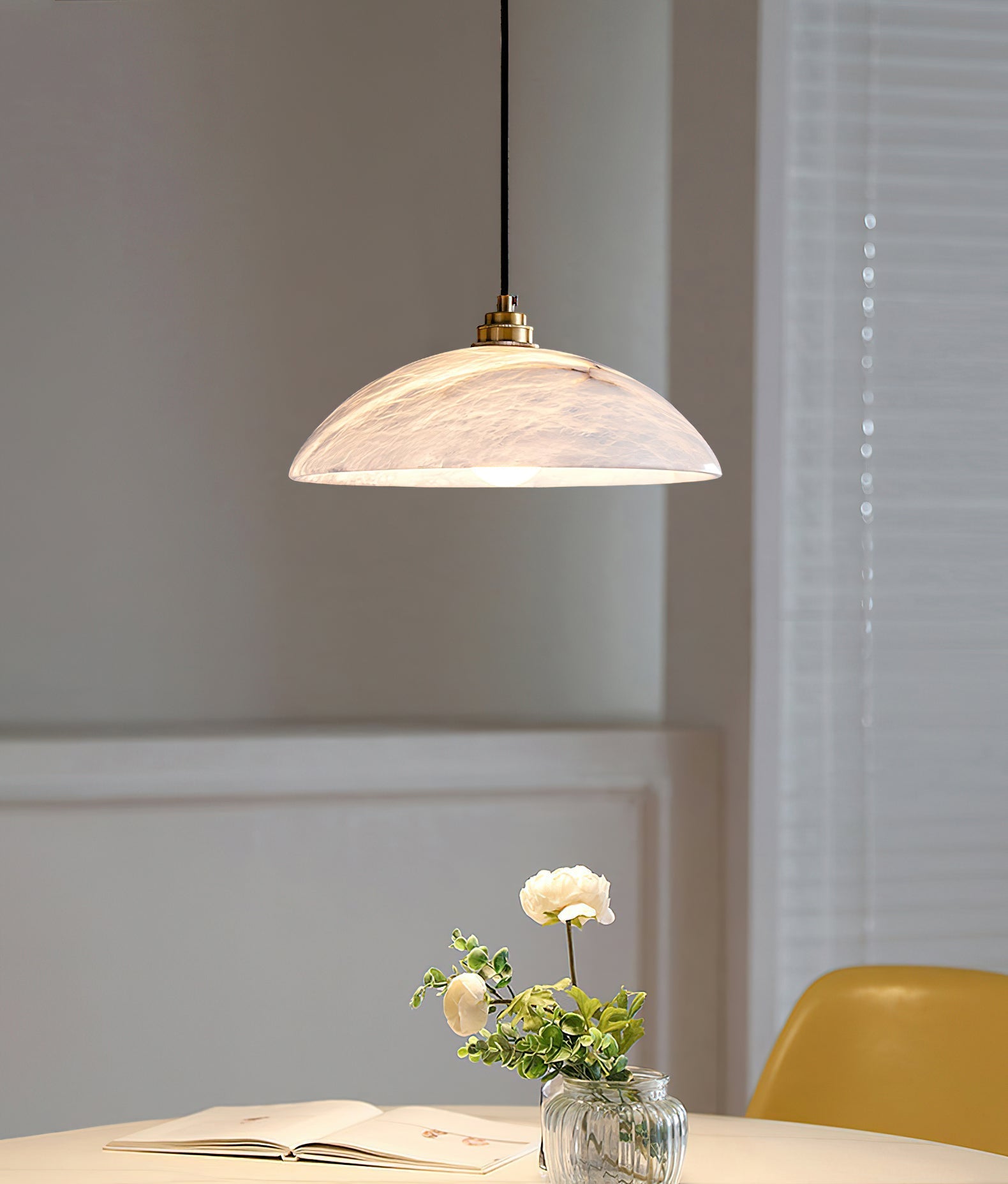 Alabaster Dome Pendant Light | Esilora