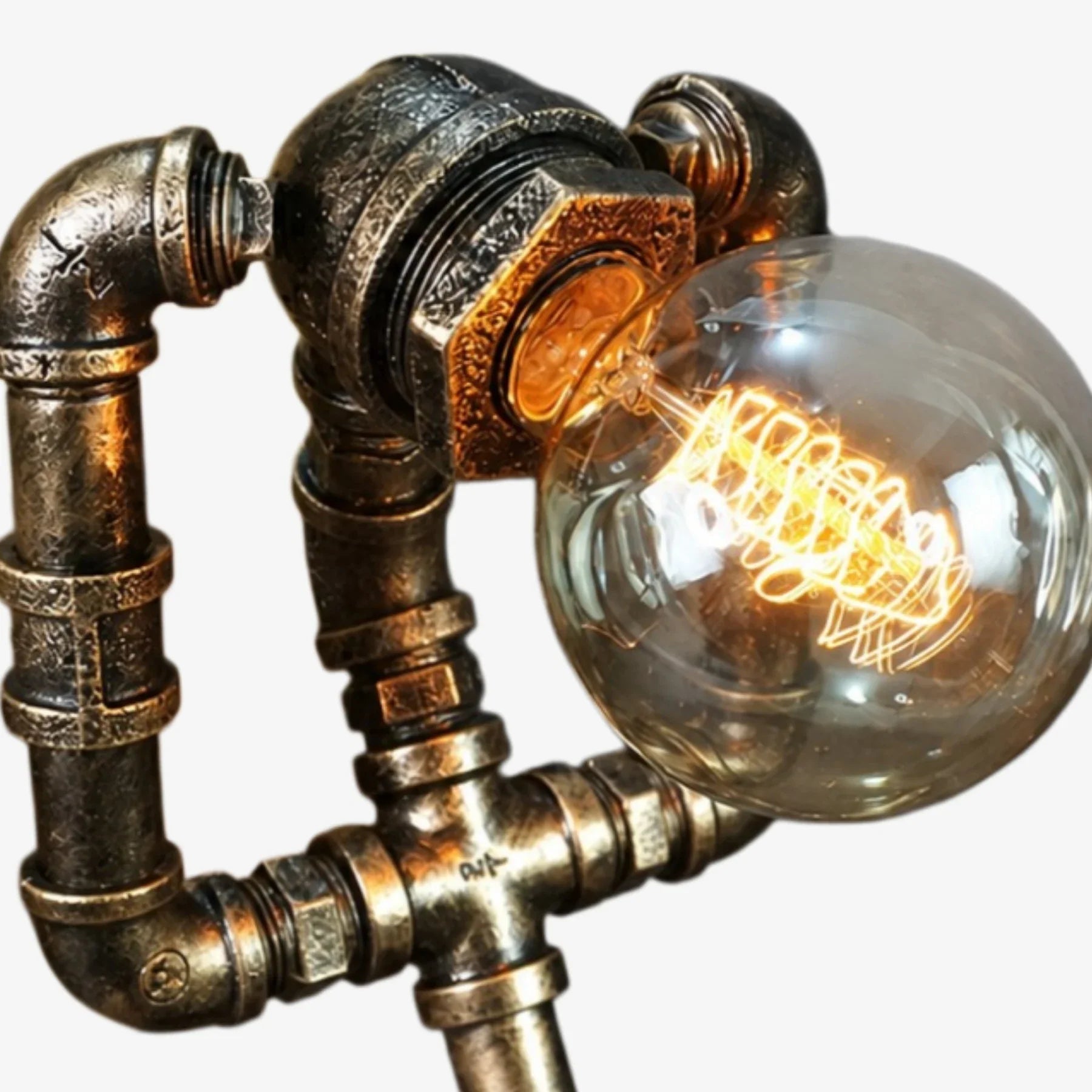 Retro Industrial Pipe Table Lamp | Esilora
