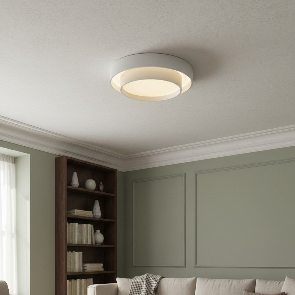 Kulaté stropní LED svítidlo Duomel – minimalistická stropní lampa do jídelny N26 | Esilora