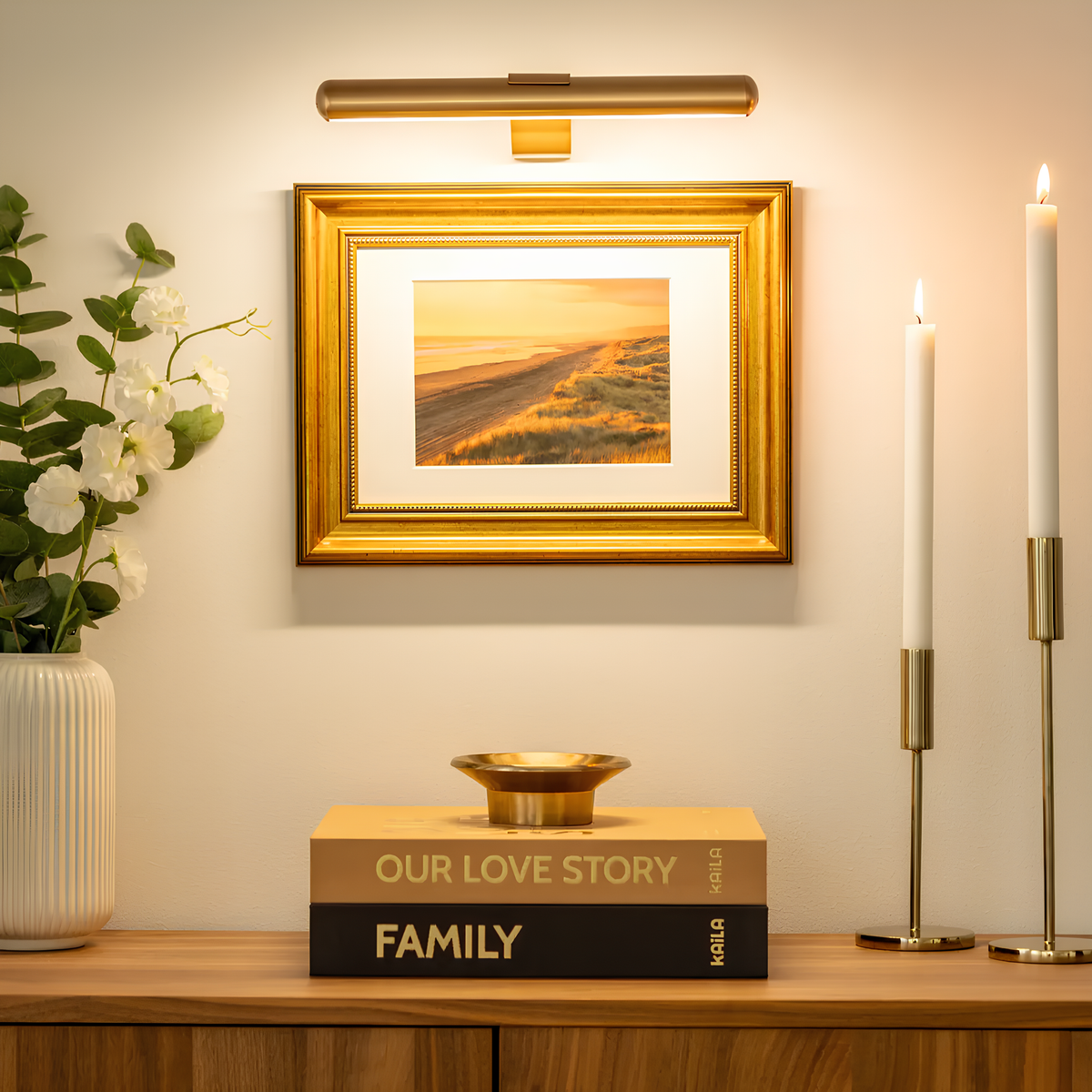 Ardenza Wireless LED Wall Lamp — Dimmable 360° Rotating Head