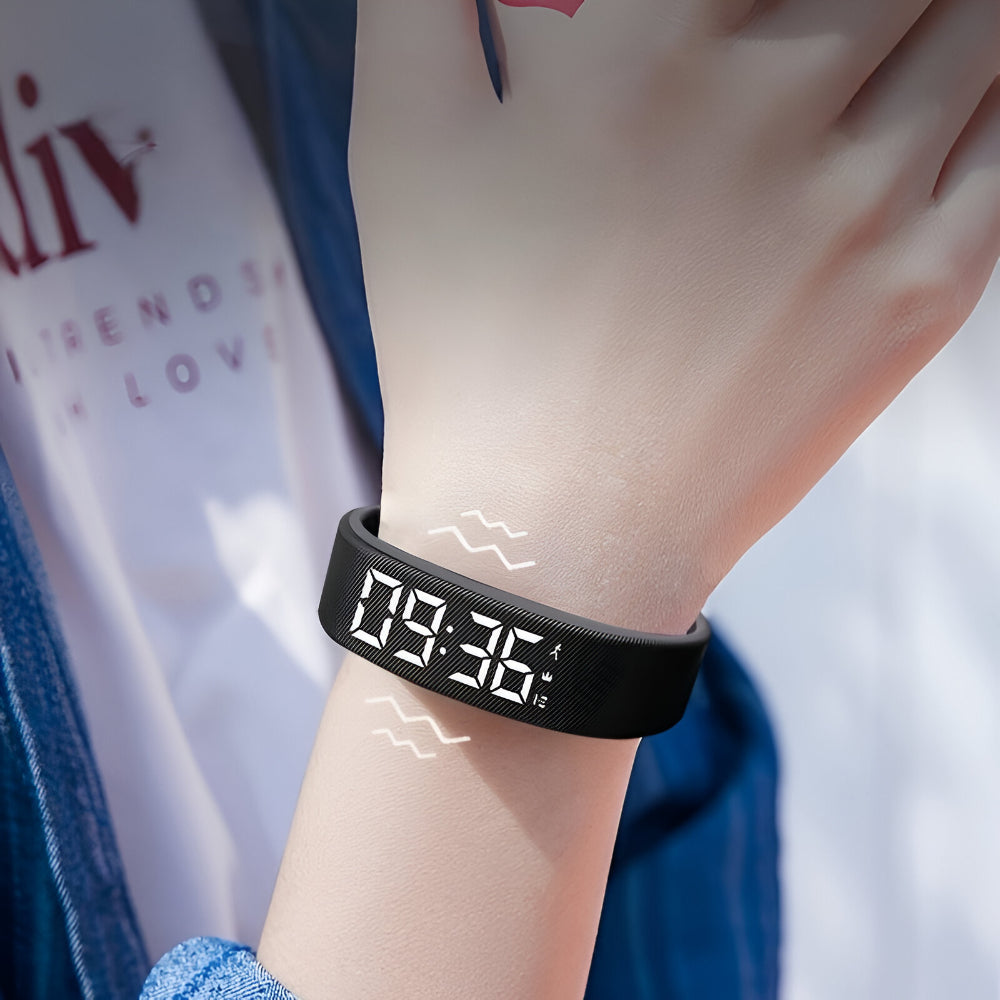 Reloj deportivo digital resistente al agua - pantalla LED, correa ligera de silicona, para mujeres y hombres