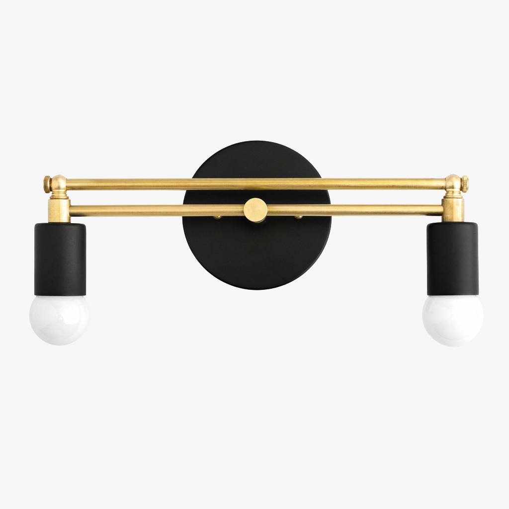 Mobilux Line Sleek Multi-Head Bathroom Wall Light – Designer Vanity Sconce with Glass Shades | Esilora