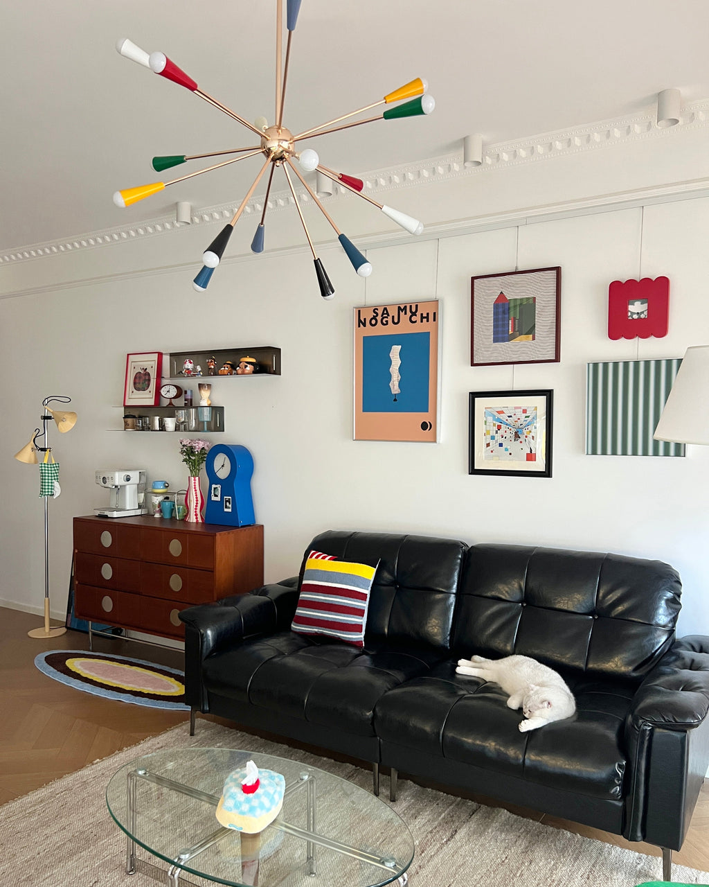 Ivoran Fireworks Chandelier - Gold Metal Sputnik Cone Shade Mid Century Light for Dining Room | Esilora