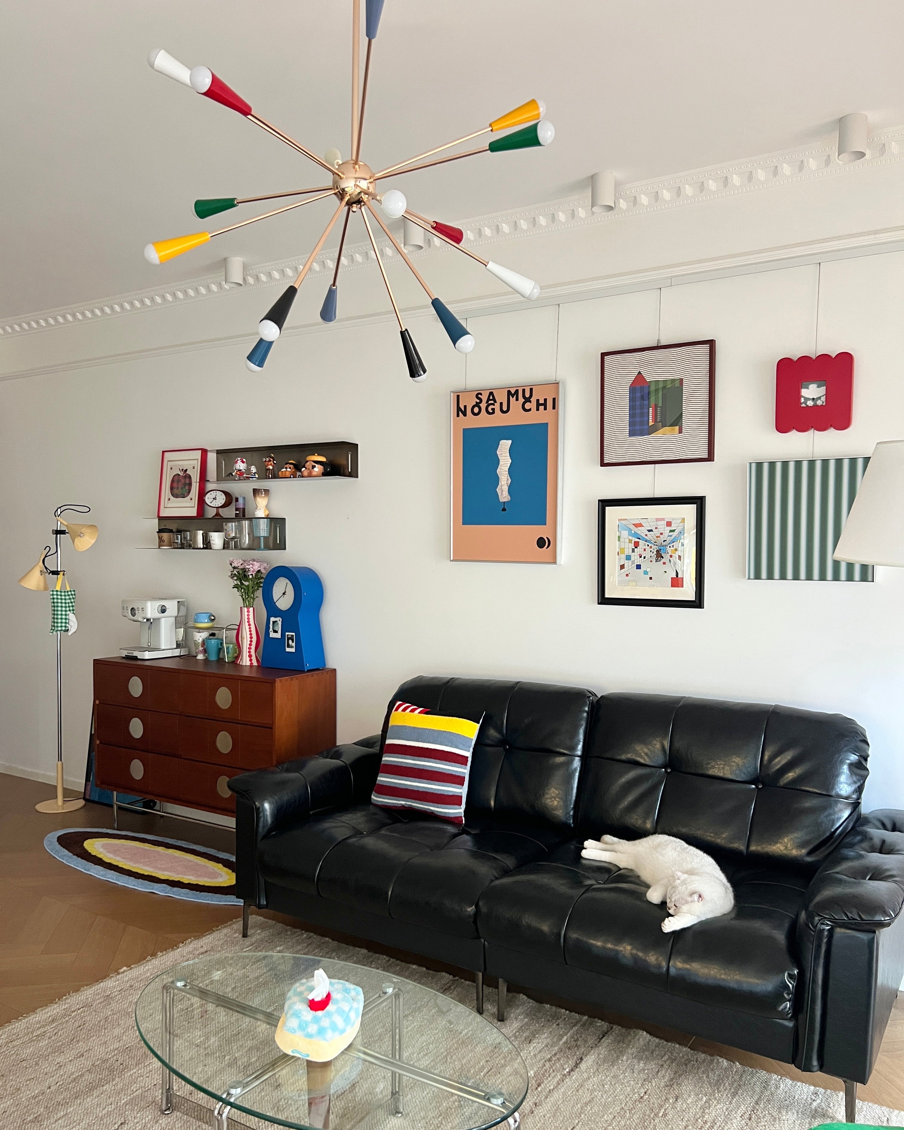 Ivoran Fireworks Chandelier - Gold Metal Sputnik Cone Shade Mid Century Light for Dining Room | Esilora