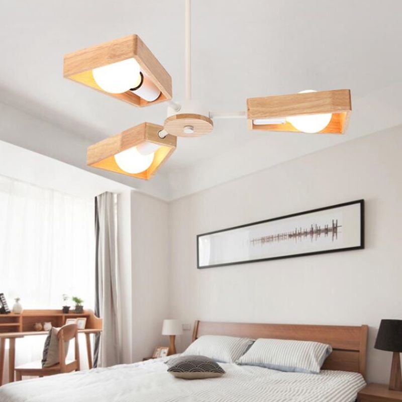 Timber Sputnik Pendant Light Fixture - Esilora