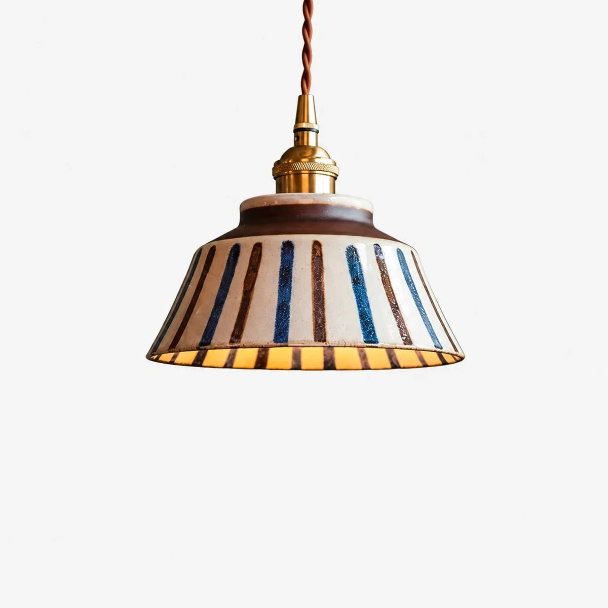 Ručně malovaná keramická závěsná lampa | Esilora