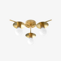 Radiro Globe Industrial Art Deco Light - Unfinished Brass Chandelier with Backsplashes | Esilora