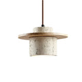 Japanese Style Vintage Travertine Pendant Light | Esilora