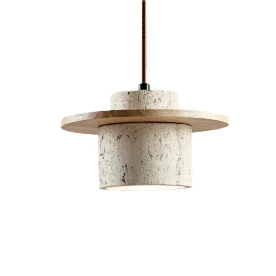 Japanese Style Vintage Travertine Pendant Light | Esilora
