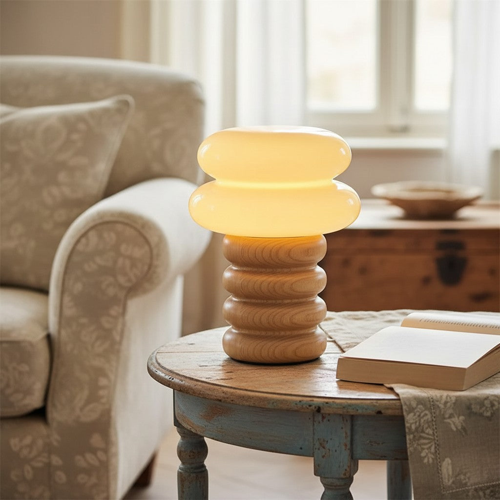 Auralume Geometric Dome Accent Table Lamp - Scandinavian Design for Reading Desk or Lounge Area | Esilora