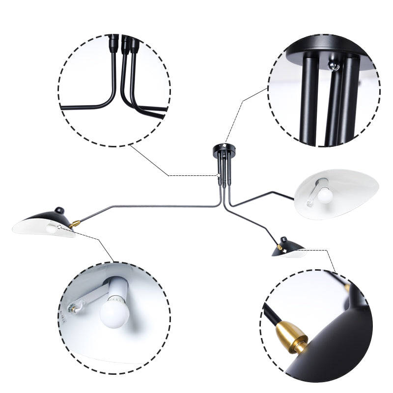 Arclume Arc Ceiling Lamp – Sculptural Design with Adjustable Arms for Modern Spaces N43 | Esilora
