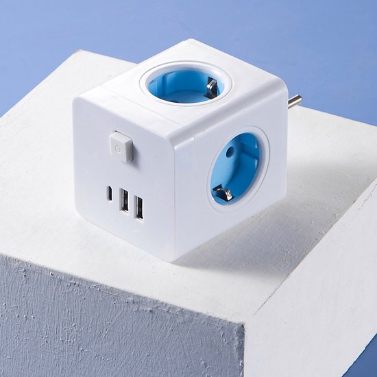 Power Cube Extension with 4 Outlets and USB Charging Ports - Esilora