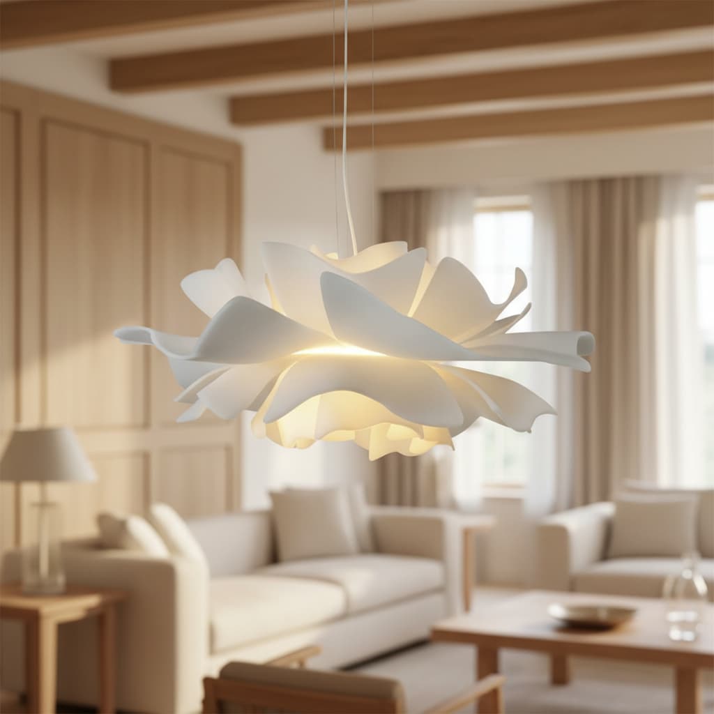 Flora Nordic Floral Sculptural Pendant Lamp - Artistic Decorative Lamp for Living Room | Esilora