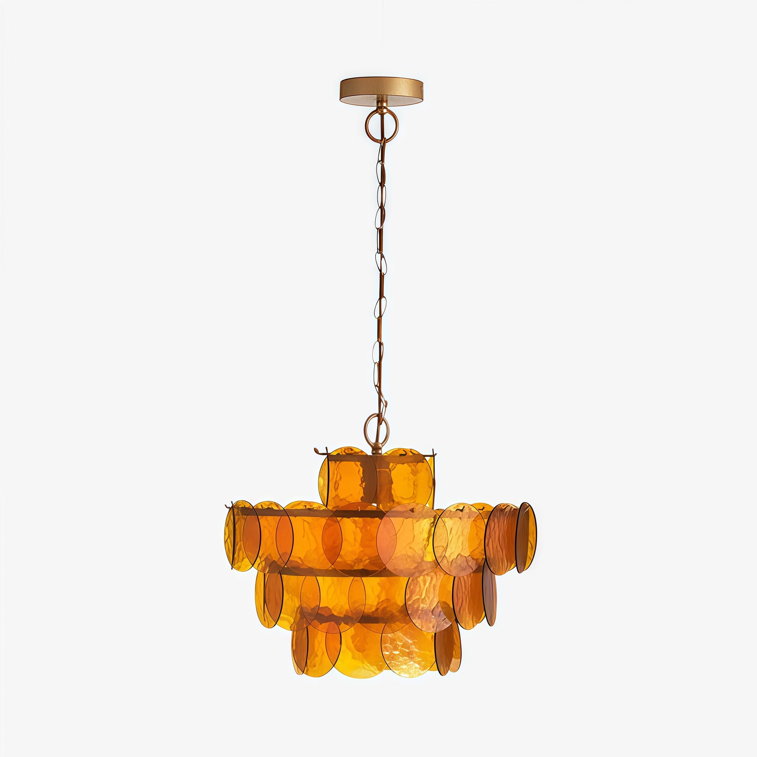 Morien Colorful Disc Pendant Light - Artistic Glass and Metal Pendant Lighting for Dining or Bedroom | Esilora