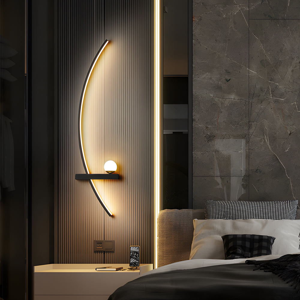 21'' Curved Strip 3 Step Dimming LED Wall Sconce M50 | Esilora