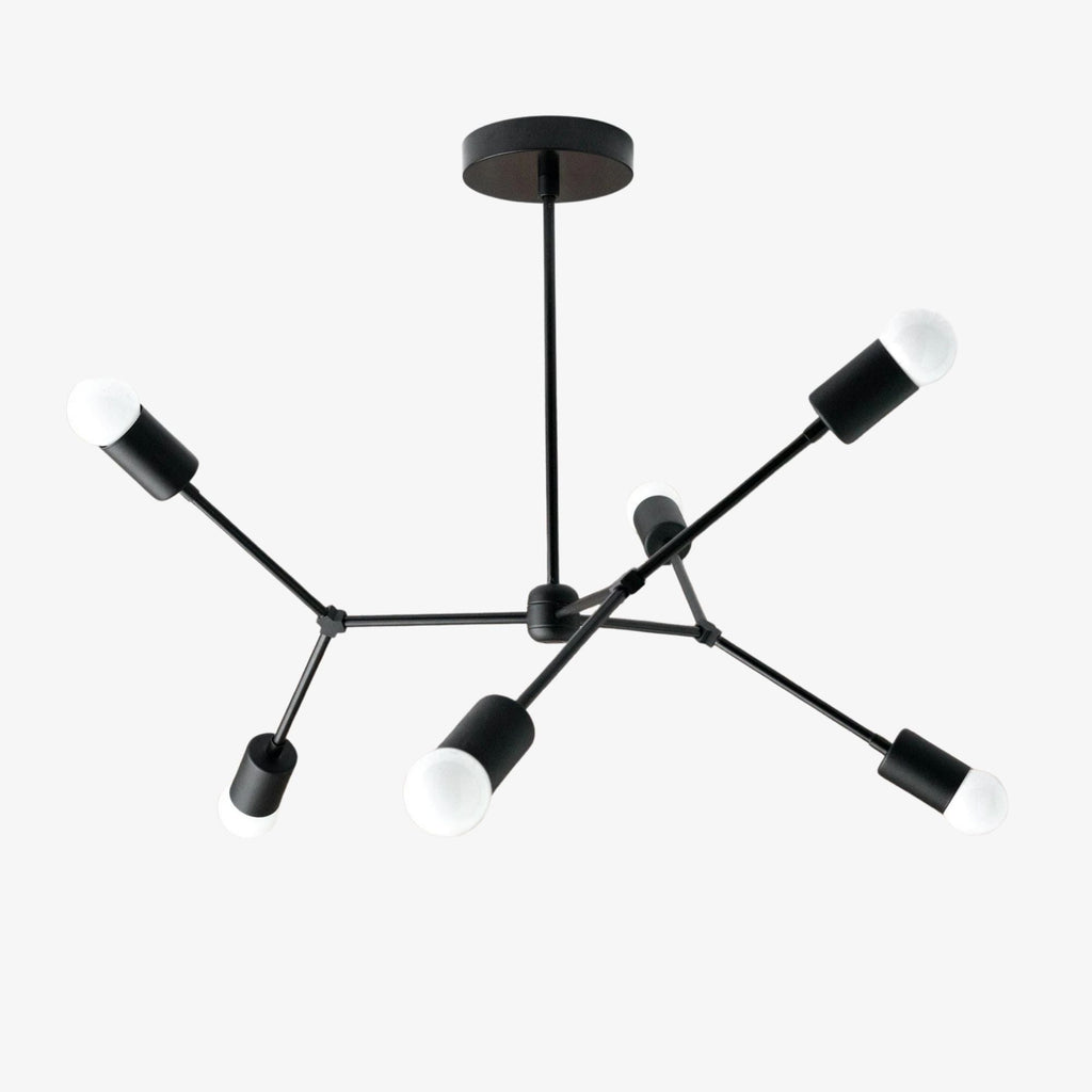 Mobilux Line Industrieller geometrischer Kronleuchter - Chrom-Nickel Deckenleuchte | Esilora