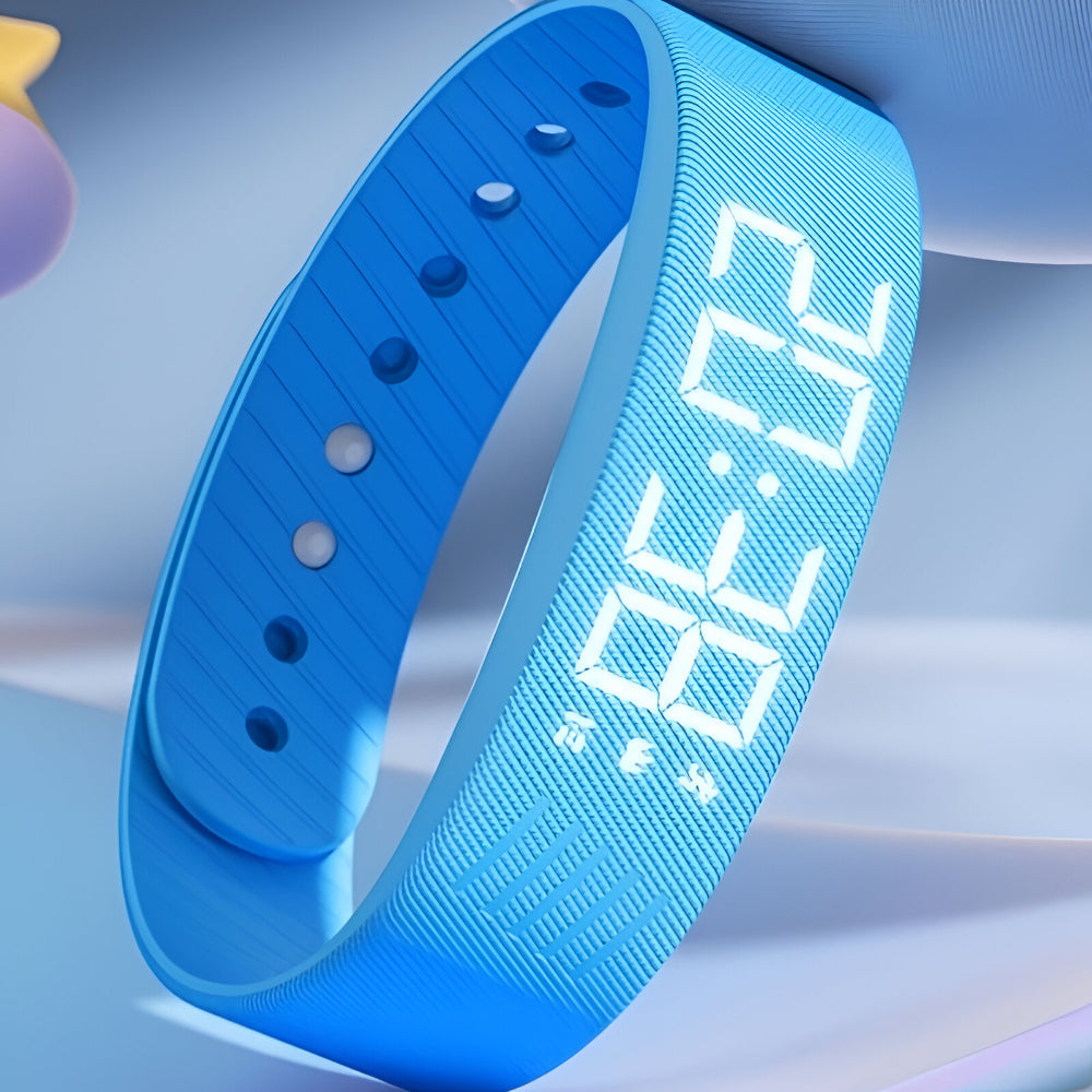 Reloj deportivo digital resistente al agua - pantalla LED, correa ligera de silicona, para mujeres y hombres
