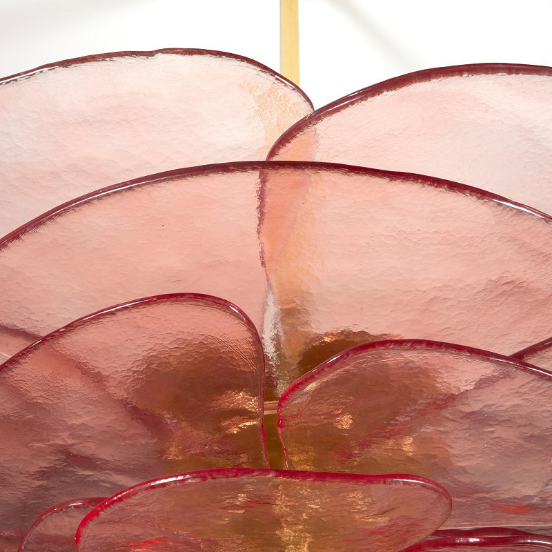 Lotus Leaf Layered Glass Chandelier | Esilora