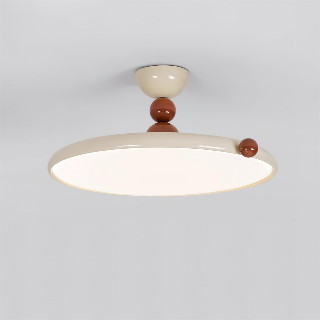 Round Flying Disc Ceiling Light - Retro Style Metal Acrylic | Esilora