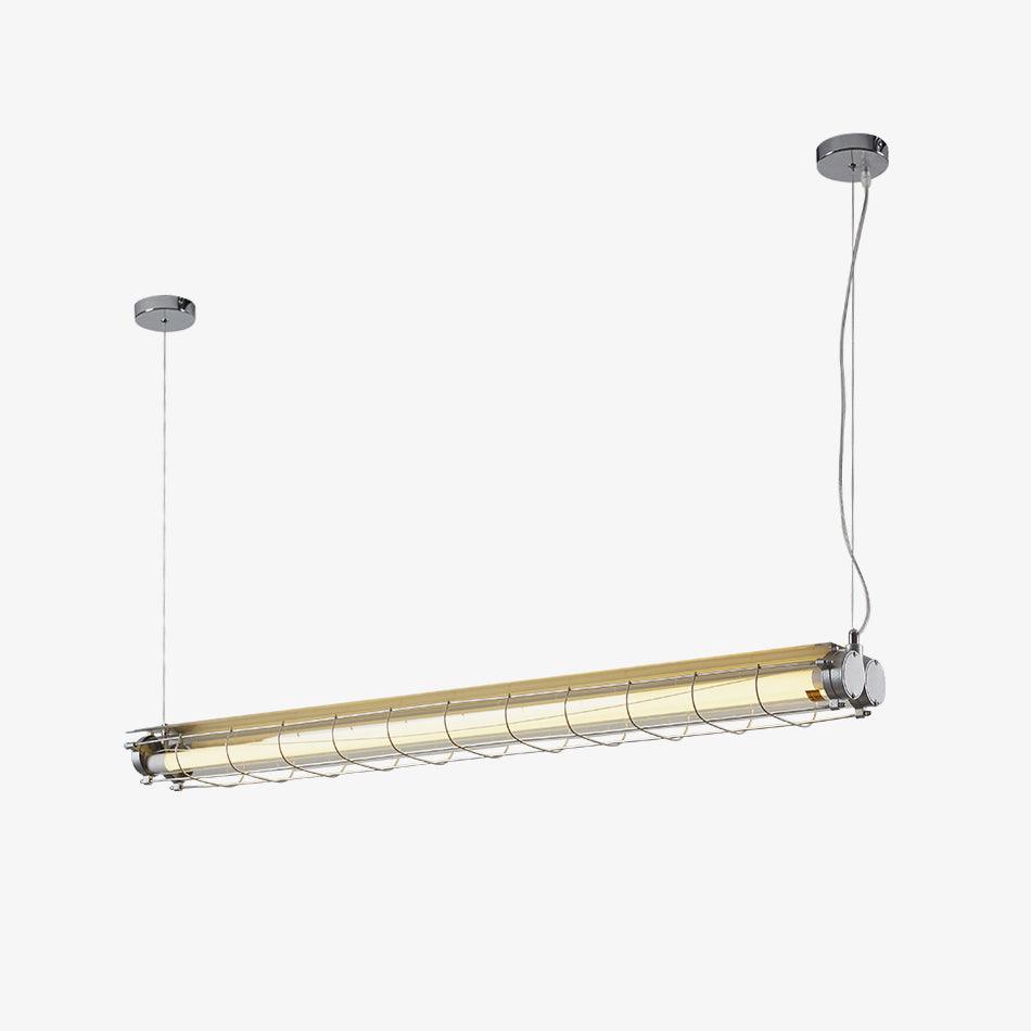 Artisan Glass Linearity Chandelier Iron Metal Glass Polished Silver Finish | Esilora