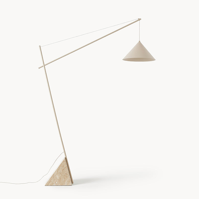 Grande Travertine Floor Lamp | Esilora