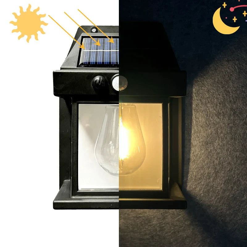 Solar Lantern Wall Light with Motion Detector – Pack of 2 - Esilora