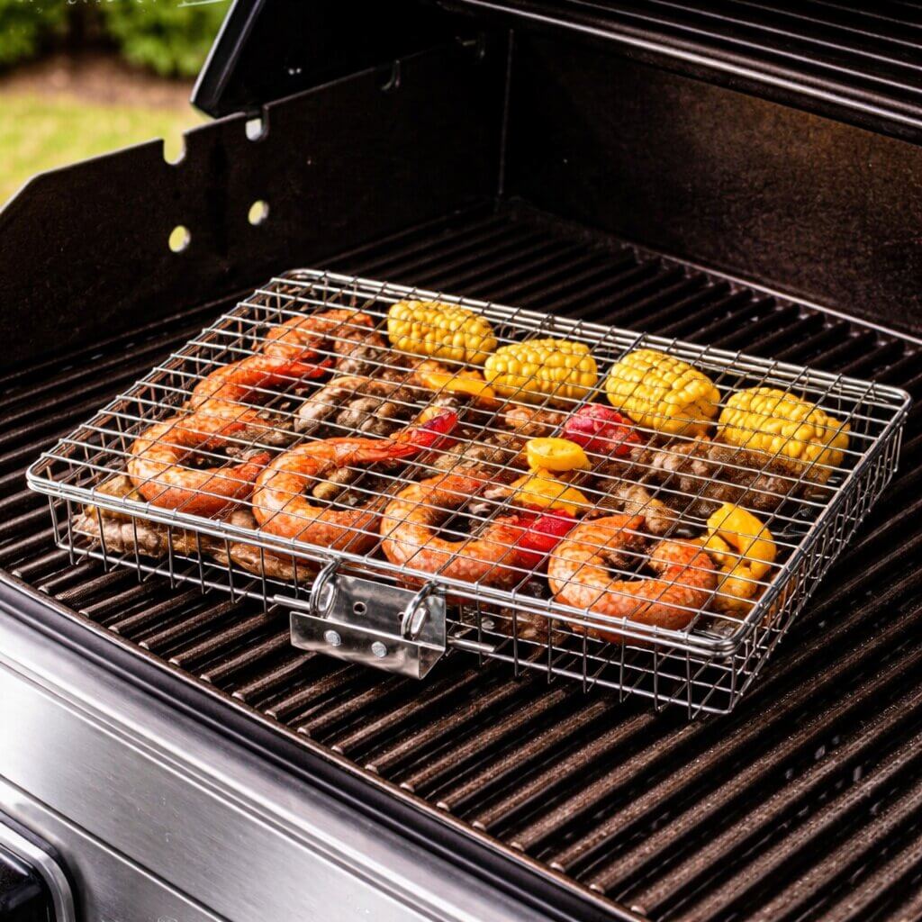 Stainless Steel Grill Basket for Barbecuing - Esilora