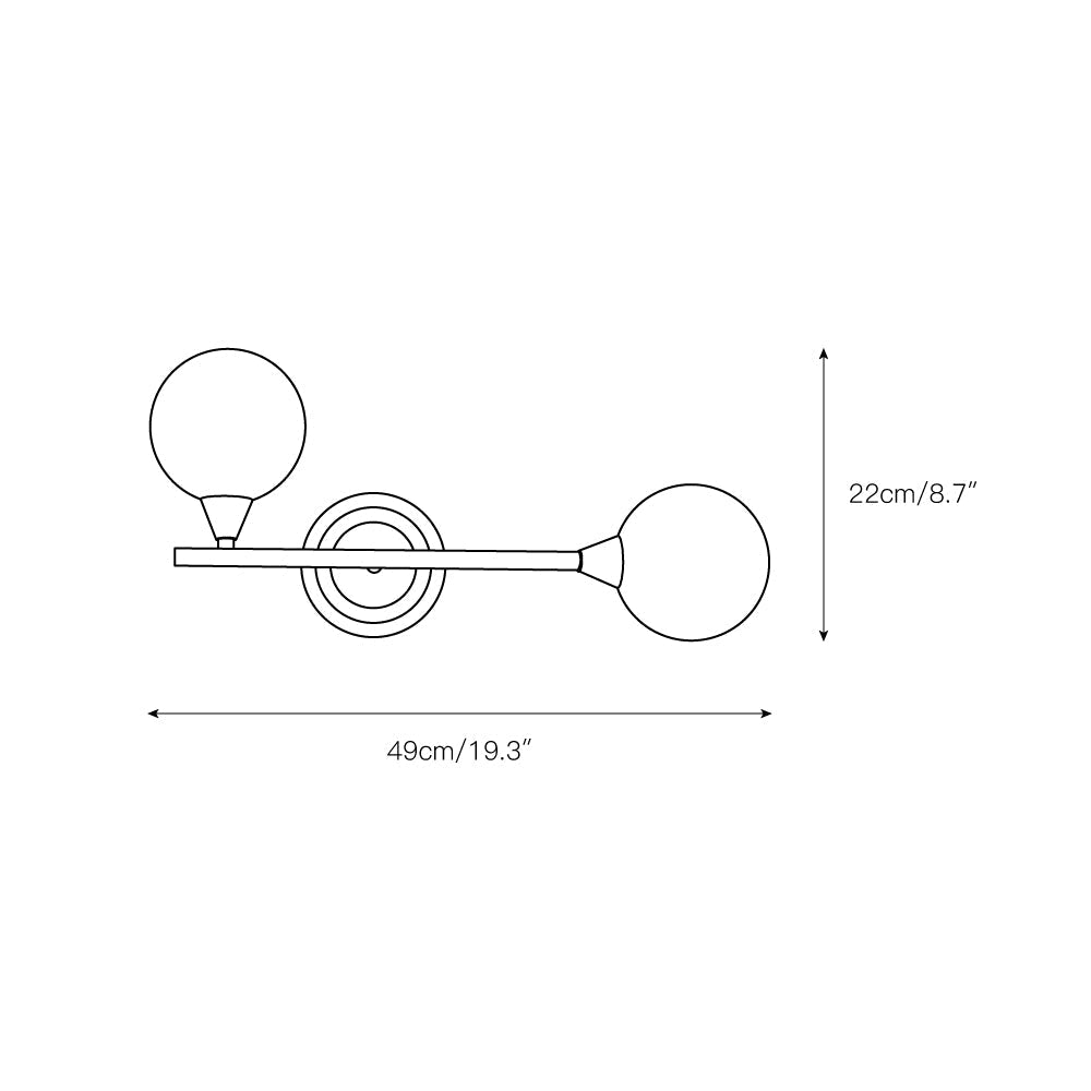 Applique da parete Holten in ottone armato | Esilora