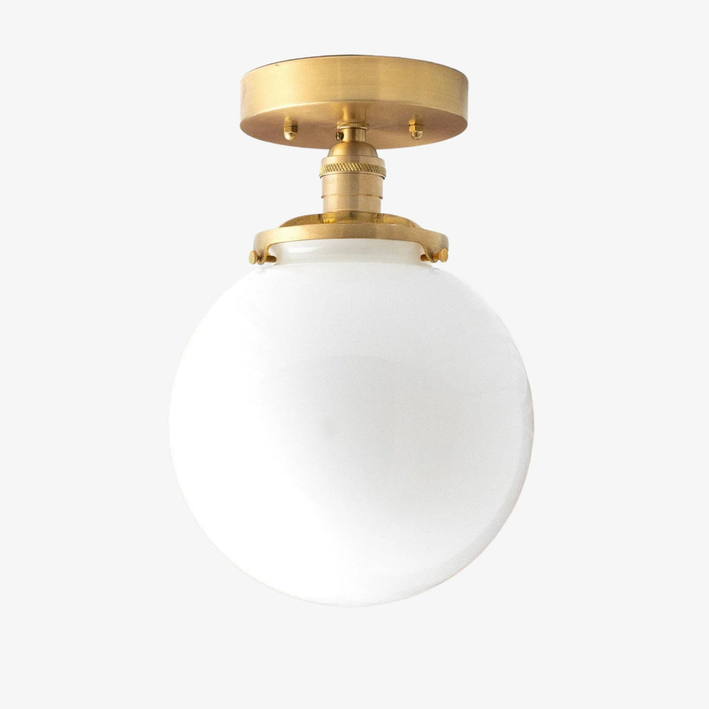 Glorica Opalglas-Halbdeckenleuchte – moderne Mid-Century-Leuchte für das Wohnzimmer | Esilora