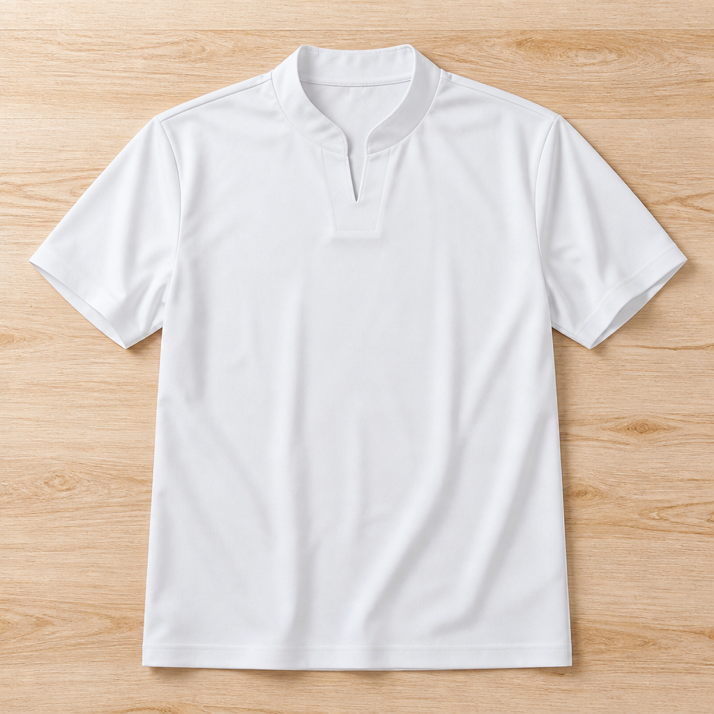 StratoFlex – ノッチ付きスタンドカラーのスリムフィット・パフォーマンスTシャツ - Esilora