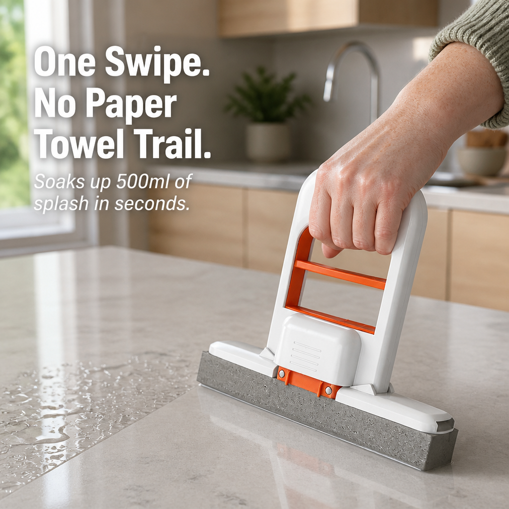 SwiftMop — Wipe Counters, Sinks & Bathroom Splashes Spotless in Seconds - Esilora