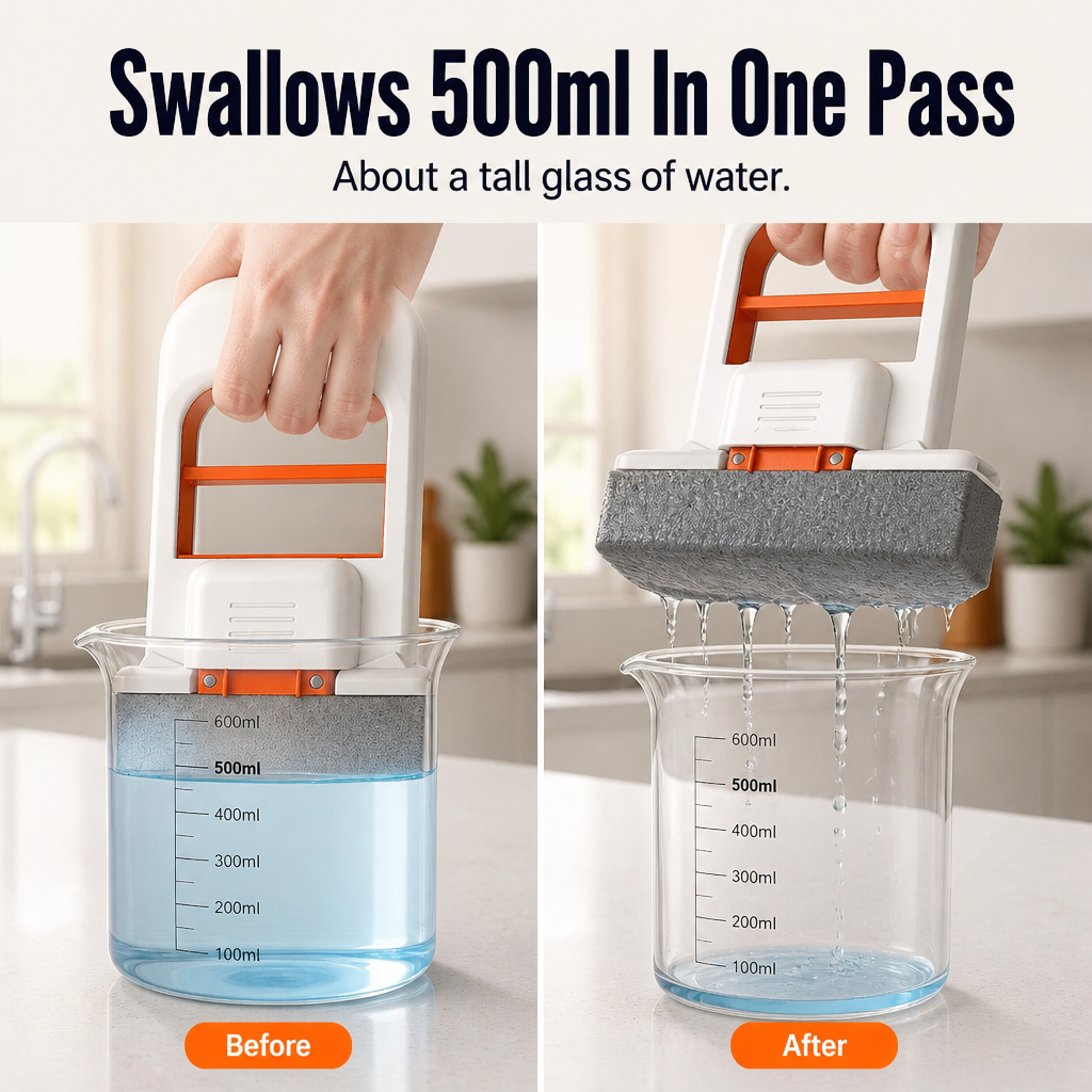 SwiftMop — Wipe Counters, Sinks & Bathroom Splashes Spotless in Seconds - Esilora