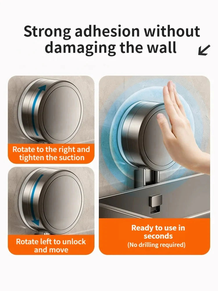 Suction Cup Shower Shelf | No-Drill Installation | Drip Catcher | SnapShelv - Esilora