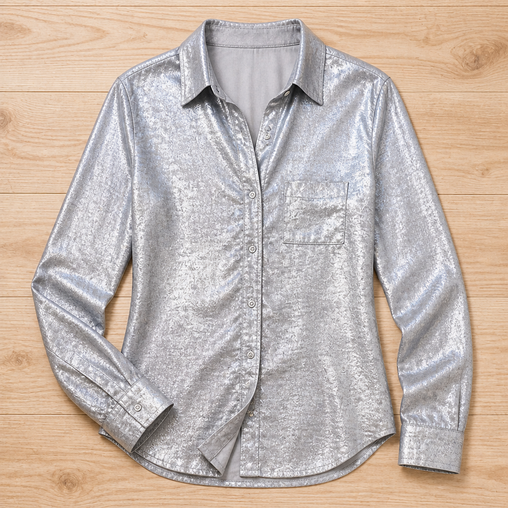 SilkenAura Mercerized Lapel Shirt — Glow with Effortless Elegance and All-Day Confidence - Esilora