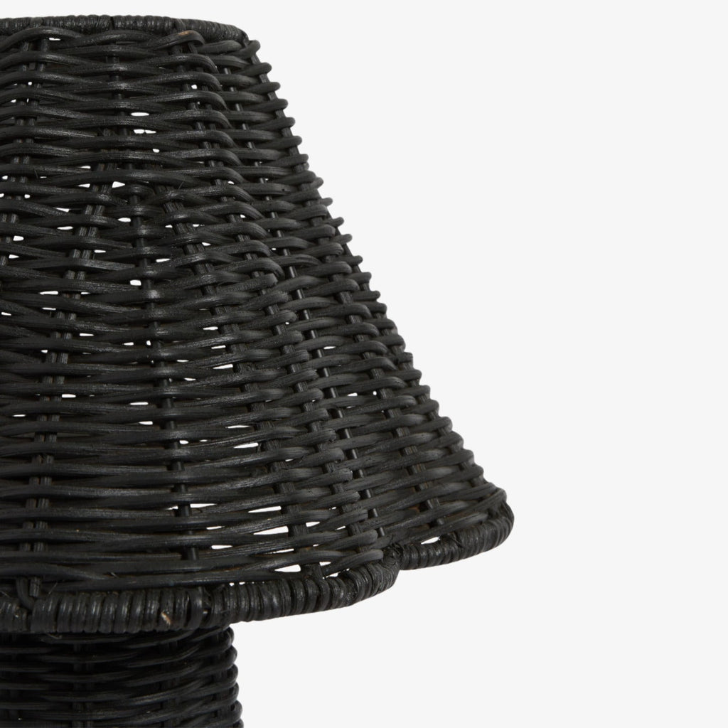 Wickara Skulpturale Rattan-Mini-Tischlampe - Natürliche gewebte Oberfläche, geeignet für Beistelltische & Eingangsbereiche | Esilora