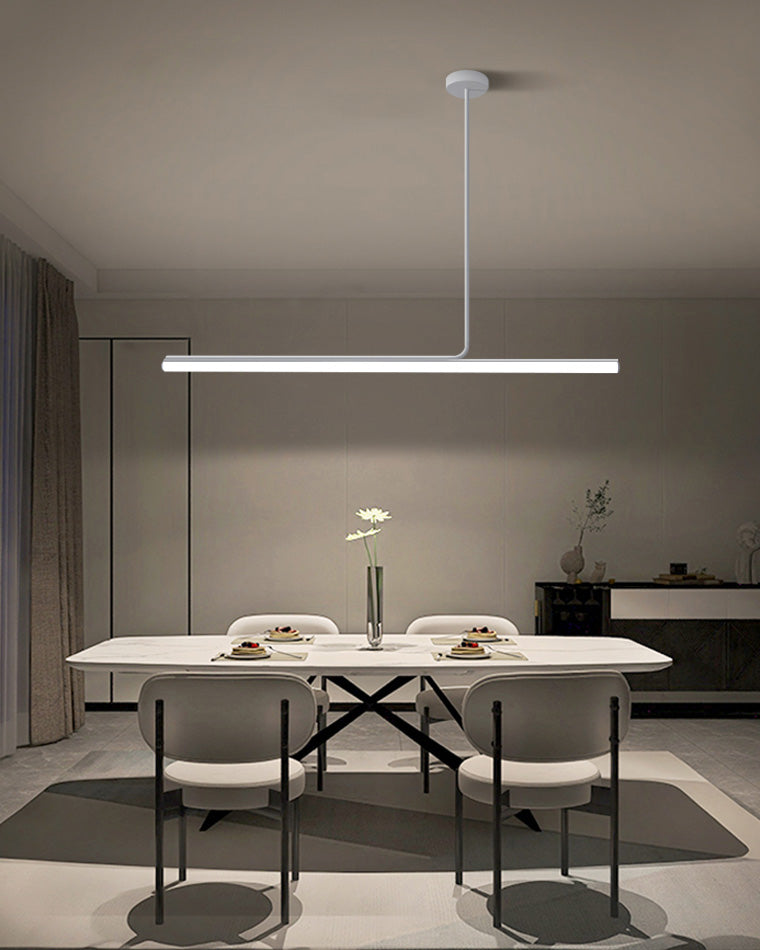 Lumineo Contemporary Decorative Dining Room Chandelier White Paint Push Button Switch | Esilora