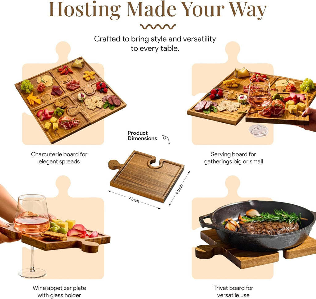Puzzle Serving Tray – Connects Guests for Stylish and Memorable Moments - Esilora